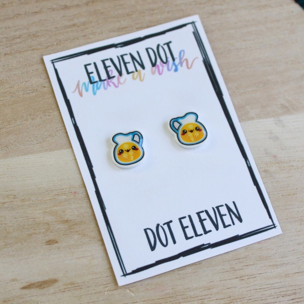 Kawaii Summer Ice Lemonade Stand Stud Earrings